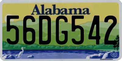 AL license plate 56DG542