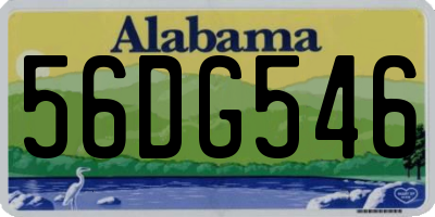 AL license plate 56DG546