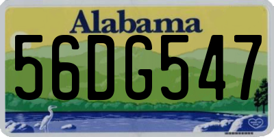 AL license plate 56DG547