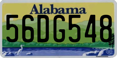 AL license plate 56DG548