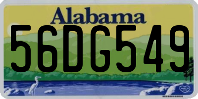 AL license plate 56DG549