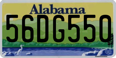 AL license plate 56DG550