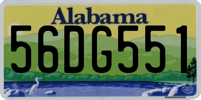 AL license plate 56DG551