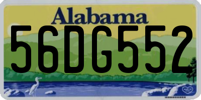 AL license plate 56DG552