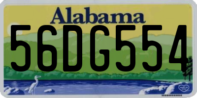 AL license plate 56DG554