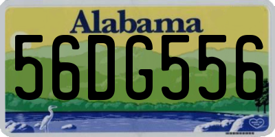 AL license plate 56DG556