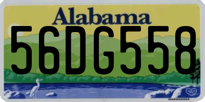 AL license plate 56DG558