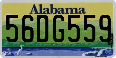 AL license plate 56DG559