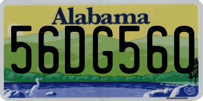 AL license plate 56DG560