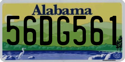 AL license plate 56DG561