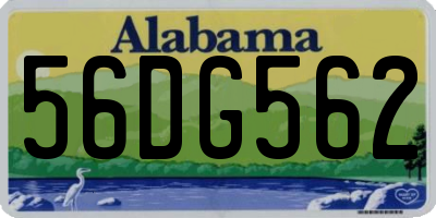 AL license plate 56DG562