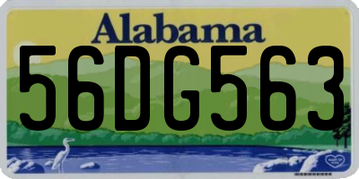 AL license plate 56DG563