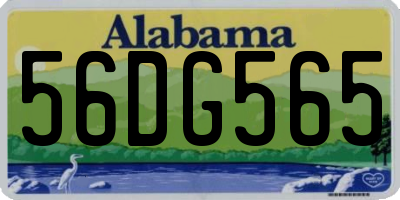 AL license plate 56DG565