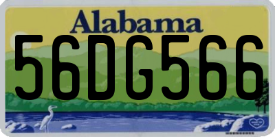 AL license plate 56DG566