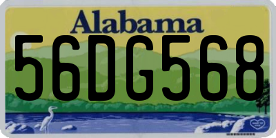 AL license plate 56DG568