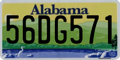 AL license plate 56DG571