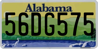 AL license plate 56DG575