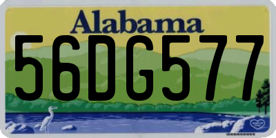 AL license plate 56DG577