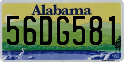 AL license plate 56DG581