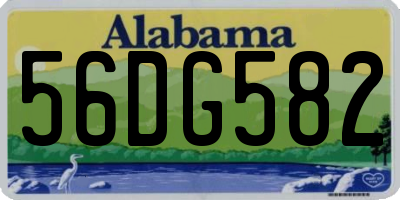 AL license plate 56DG582
