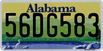 AL license plate 56DG583