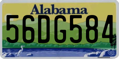 AL license plate 56DG584