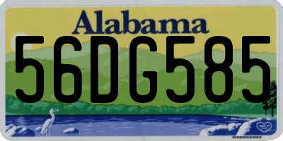 AL license plate 56DG585