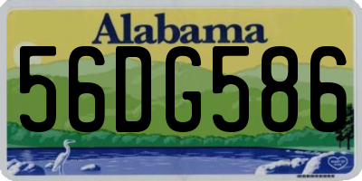 AL license plate 56DG586