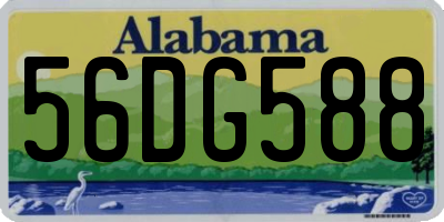 AL license plate 56DG588