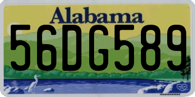 AL license plate 56DG589