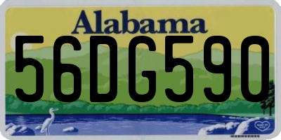 AL license plate 56DG590