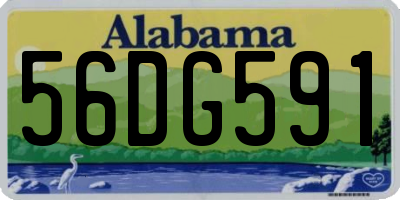 AL license plate 56DG591