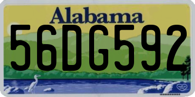 AL license plate 56DG592