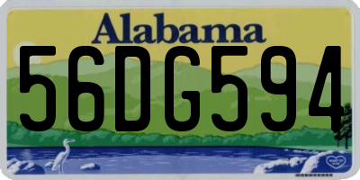 AL license plate 56DG594