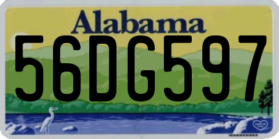 AL license plate 56DG597