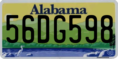 AL license plate 56DG598
