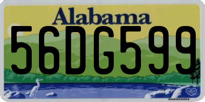 AL license plate 56DG599