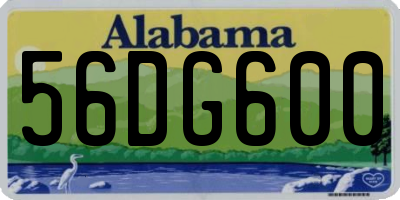 AL license plate 56DG600