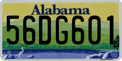 AL license plate 56DG601