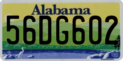 AL license plate 56DG602