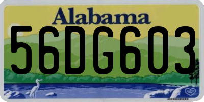 AL license plate 56DG603