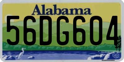 AL license plate 56DG604