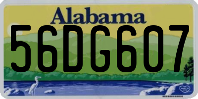 AL license plate 56DG607