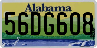 AL license plate 56DG608