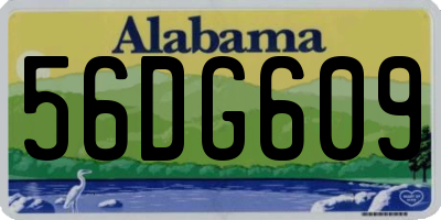 AL license plate 56DG609