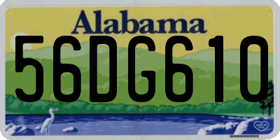 AL license plate 56DG610