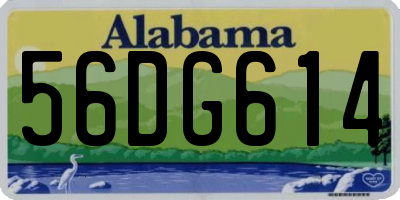 AL license plate 56DG614