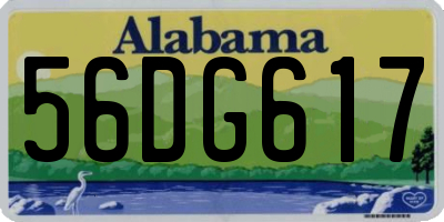 AL license plate 56DG617