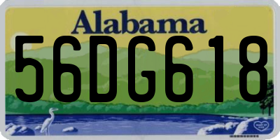 AL license plate 56DG618