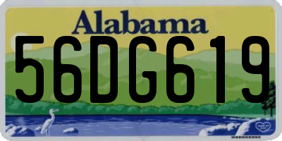 AL license plate 56DG619